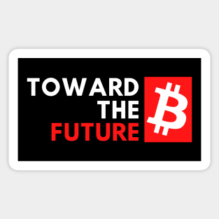 bitcoin - toward the future - red Sticker